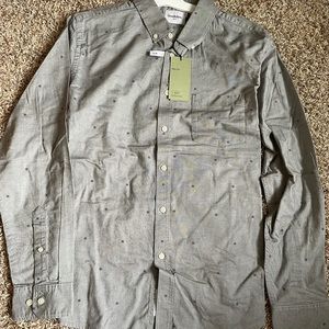 Goodfellow & Co. Mens Large Button up Gray Shirt NWT